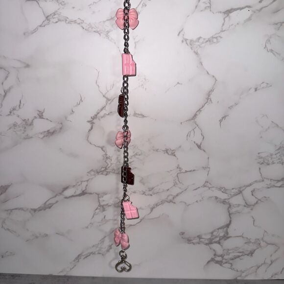 Sweet Treat Pink and Brown Charm Chain – Novelty Purse Strap Accessory - Picture 5 of 9